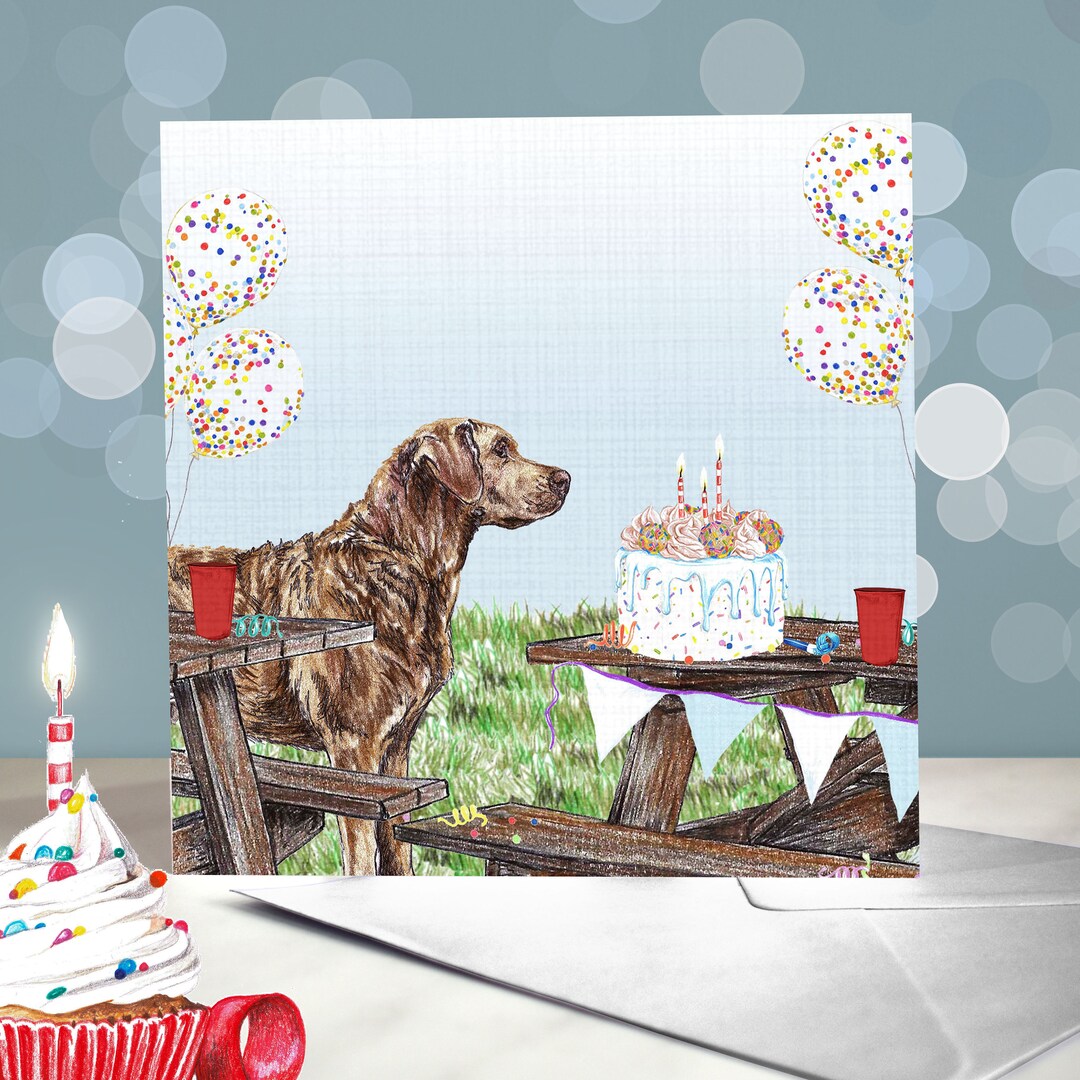Chesapeake Bay Retriever Birthday Greeting Cards / Chessie Gundog ...