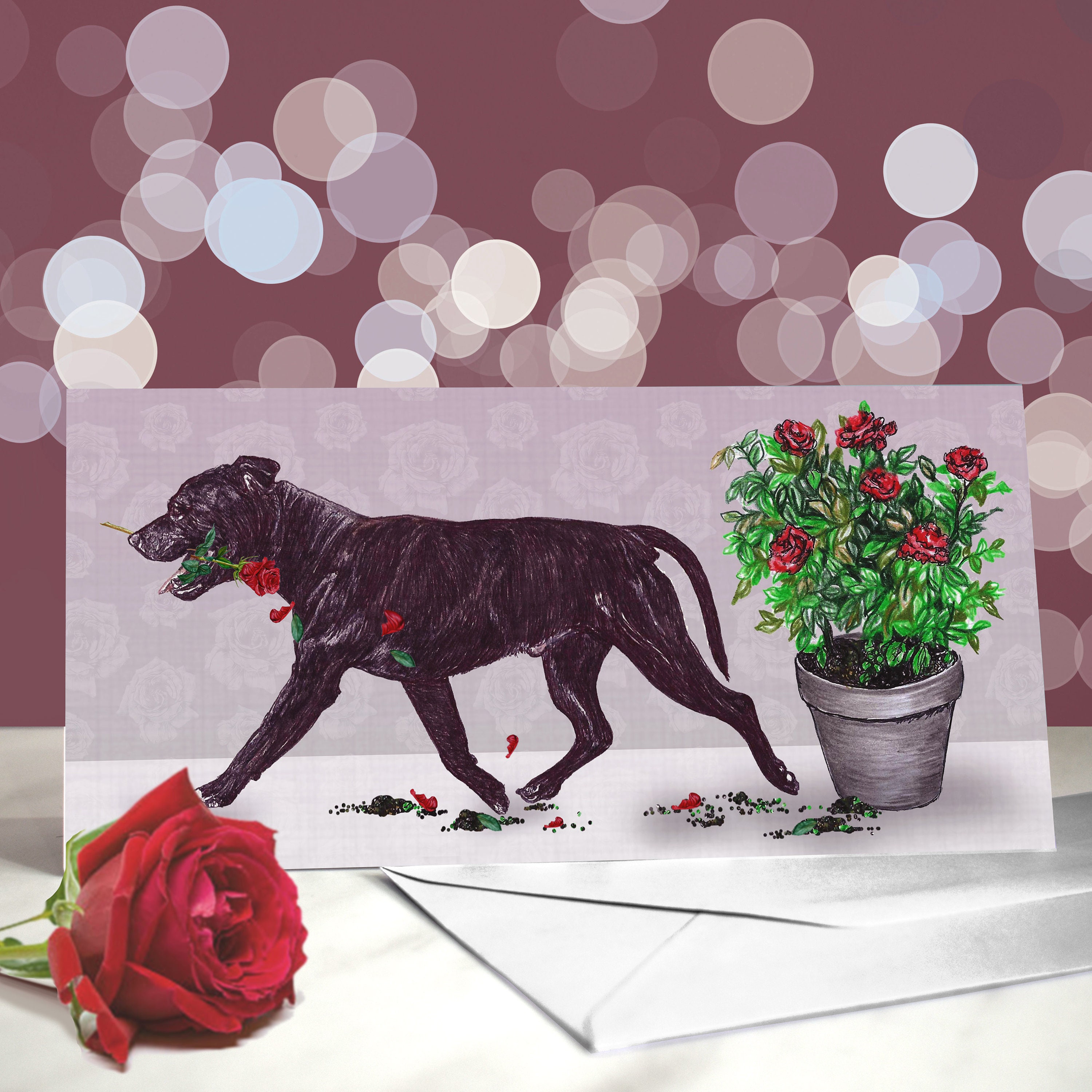 Staffordshire Bull Terrier Card Variety Of Anniversary Cards I Love staffordshire-bull-terrier-card-variety-of-anniversary-cards-i-love