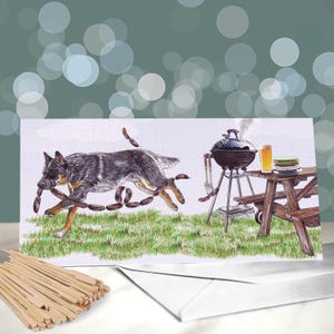 Australian Cattle Dog Vatertagskarten - ACD Hundekarte für Papa - Haustier Eltern Geschenke - Heeler Karte - Hunde Papa Karte - Hunde Papa Vatertag