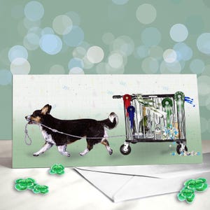 Carte porte-bonheur Pembroke Welsh Corgi - qualifiée pour la décoration de banc Crufts - carte de félicitations pour concours d'exposition canine - remerciement des juges
