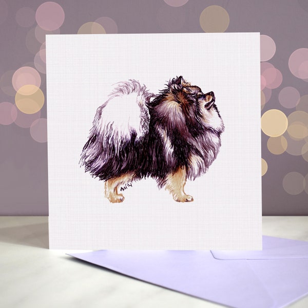 German Spitz Mittel Dog Greeting Card / Blank Inside / For Groomers, Vets and Breed Lovers