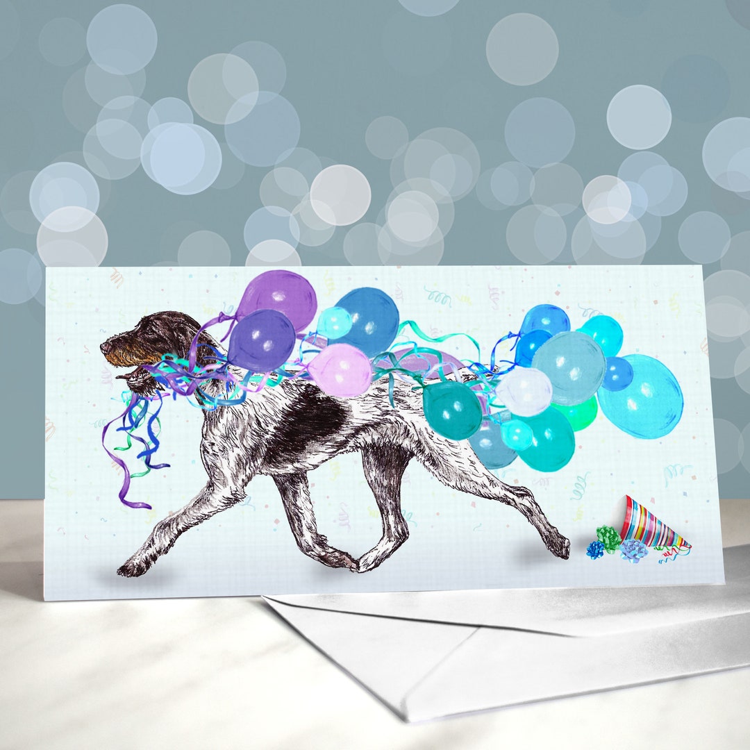 German Wirehaired Pointer Birthday Cards Blank Inside / Card - View #11