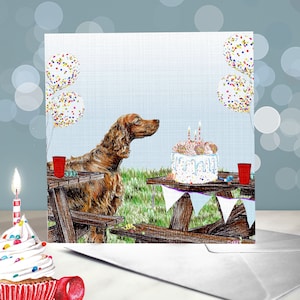 Irish Red Setter Birthday Greeting Card / Blank Inside / Card from the Dog / Gundog Gift For Groomers, Vets and Breed Lovers