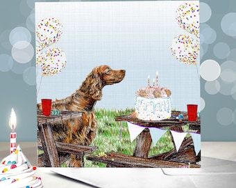 Irish Red Setter Birthday Greeting Card / Blank Inside / Card from the Dog / Gundog Gift For Groomers, Vets and Breed Lovers