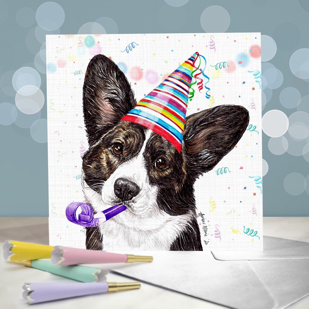 Cardigan Welsh Birthday Greeting Card / Various Party Designs