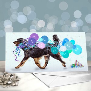 Hovawart-wenskaart / Hovie-verjaardag / blanco binnenkant / kaart van de hond / voor trimmers, dierenartsen en liefhebbers van rassen