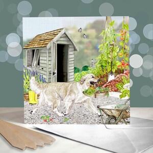Cartes de fête des pères chien Golden Retriever - carte chien doré pour papa - cadeaux pour parents d'animaux de compagnie - carte gundog - carte papa chien - fête des pères papa chien