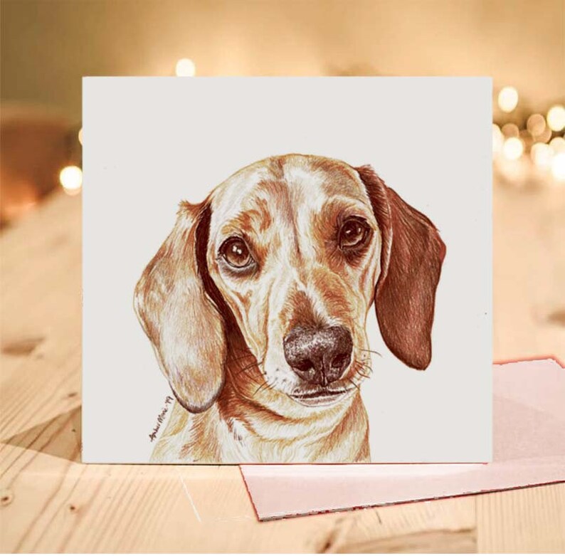 Dachshund Dog Card, Brthday Card, Specal Occason, Sausage Dog, Dog