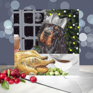 Gordon Setter Christmas Card / Variety of Holiday Themed Designs / Blank Inside / Dog Holiday Gift / Seasons Greetings from the Dog