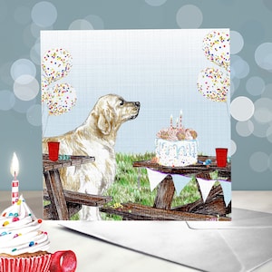 Cartão de aniversário Golden Retriever / Cartão Goldie do cão / Para tratadores, veterinários e amantes da raça