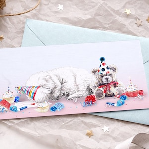 Bichon Frise Birthday Cards / Variety of Party Themed Designs / Blank Inside / Card from the Dog