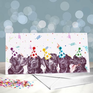 Labrador Card - Variety of Black Lab Birthday Cards / Blank Inside / Card from the Dog / Favourite Dog Breed on Gifts