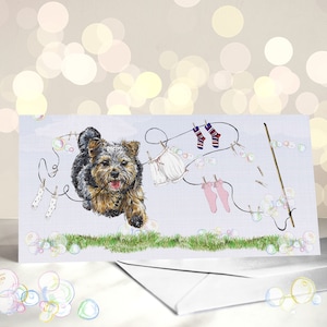 Cartes fête des mères Norfolk Terrier - carte Pâques chien - carte maman chien Norfie - cadeaux pour parent d'animal de compagnie - maman fourrure - carte Bonjour printemps - carte maman chien
