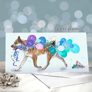 Jindo - Spitz Hund Geburtstagskarte / Innenseite leer / Karte vom Hund / Für Tierpfleger, Tierärzte und Züchter / Jindo Hundemama Geburtstagskarte