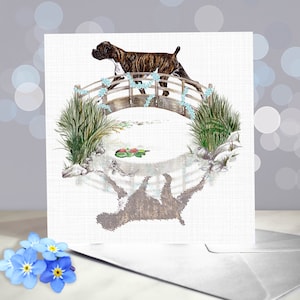 Boxer - Biglietto di condoglianze per cani - Mi dispiace per la tua perdita - Biglietto di ringraziamento per pet sitter e dog walker - Biglietto di nuovo arrivo - Biglietto di nuova casa