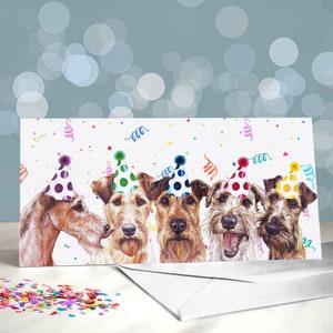 Biglietto d'auguri di compleanno per Terrier Irlandese / Interno vuoto / Per toelettatori, veterinari e amanti della razza
