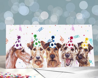 Irish Terrier Birthday Greeting Card / Blank Inside / For Groomers, Vets and Breed Lovers