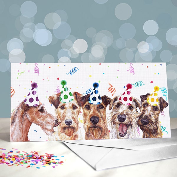 Irish Terrier Birthday Greeting Card / Blank Inside / For Groomers, Vets and Breed Lovers