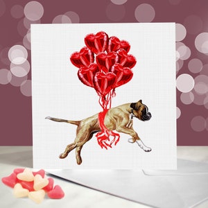 Boxerwenskaart - verscheidenheid aan verjaardags- en valentijnskaarten - I Love You-kaart voor liefhebbers van bokserhonden - Funny Valentine van de hond