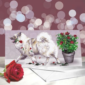 Eurasier - Variedad de tarjetas de aniversario de Spitz - Tarjeta I Love You para amantes de los perros euroasiáticos - San Valentín divertido del perro - евразиер