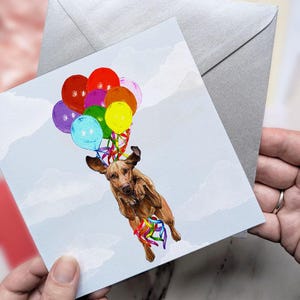 Hungarian Vizsla Birthday Greeting Card / Blank Inside /  Card from the Dog / Favourite Dog Breed on Gift