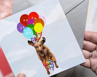 Hungarian Vizsla Birthday Greeting Card / Blank Inside /  Card from the Dog / Favourite Dog Breed on Gift