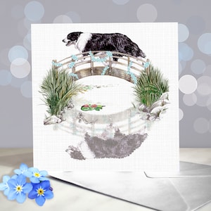 Border Collie - Carte de sympathie pour chien - Désolé pour votre perte - Carte de remerciement pour garde d'animal de compagnie et promeneur de chien - Carte de nouvelle maison - Cadeau toiletteur de chien