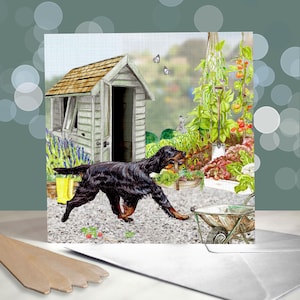 Cartes fête des pères chien Setter Gordon - carte chien pour papa - cadeaux pour parents d'animaux de compagnie - carte papa gundog - carte papa chien setter - papa chien fête des pères