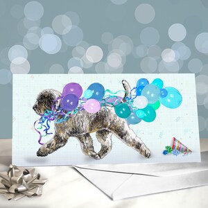 Wenskaart Lagotto Romagnolo / Verscheidenheid aan Lagotto-verjaardagskaarten / Grappige kaart voor liefhebbers van krullende honden / Blanco binnenkant / Kaart van de hond