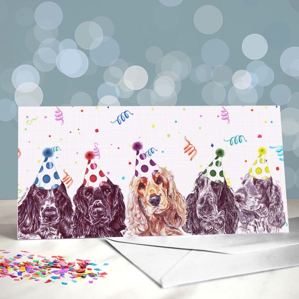 Show Type Cocker Spaniel Greetings Card / Gundog Birthday / Blank Inside / Celebration Card from the Dog