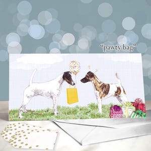 Smooth Fox Terrier - Varietà di biglietti di auguri per il compleanno del cane Terrier / Interno vuoto / Biglietto del Pooch / Per toelettatori, veterinari e amanti della razza