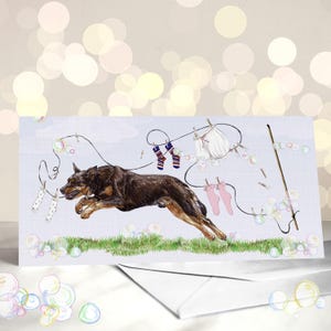 Tarjeta de Kelpie australiano - Tarjetas para el Día de la Madre - Tarjeta de Pascua para perros - Regalos para dueños de mascotas - Regalo para amantes de los perros pastores - Tarjeta para mamá de perro