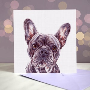 Französische Bulldogge Grußkarte - Frenchie vom Hund / Für Tierpfleger, Tierärzte und Rasseliebhaber
