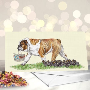 Bulldogge Karte - verschiedene Muttertagskarten - Osterkarte für Hunde - Geschenke für Haustiereltern - Bully Hundemutter Karte - Olde English Bulldogge - Pelzmama