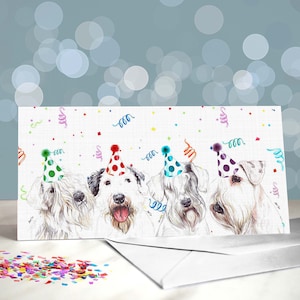 Sealyham Terrier-verjaardagskaarten / Verscheidenheid aan feestthema-ontwerpen / Blanco binnenkant / Kaart van de hond / Voor trimmers, dierenartsen en liefhebbers van rassen