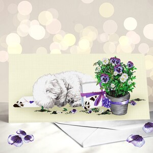 Bichon Frise Muttertagskarte für Hunde - Osterkarte für Hunde - Ostergeschenke für Eltern - Geschenk für Hundemama - Pelzmama - Hallo Frühlingskarte - Karte für Hundemama