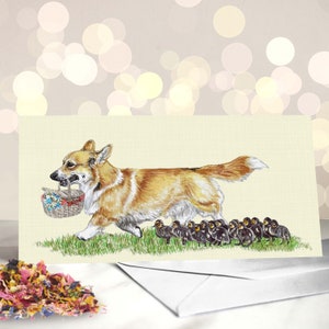 Variedad de tarjetas de Welsh Corgi - Tarjeta de Pascua para perros - Tarjeta del Día de la Madre de Pembroke Corgi - Regalo para amantes de los perros Corgi - Tarjeta para mamá de perro - Hola primavera
