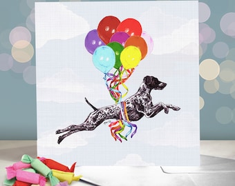 Deutsch Kurzhaariger Pointer Geburtstagskarten - Innenseite blanko / Karte vom Hund / Lieblingshunderasse Geschenk