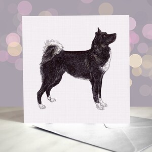 Carte de voeux pour chien du Groenland / Intérieur vierge / Carte du chien / Pour les toiletteurs, les vétérinaires et les amateurs de races