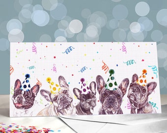 French Bulldog Birthday Card from the Dog / Frenchie Enthusiast / Bull Breed Lover / Blank Inside / For Groomers, Vets and Breed Lovers