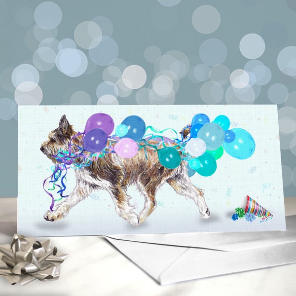 Picardy Sheepdog Birthday Greeting Cards / Berger Picard / Herding Dog Lover / Blank Inside / Card from the Dog