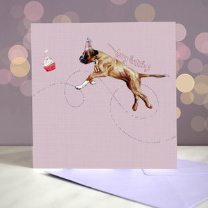 Cartes De Vœux Boxer Bash Chapeaux De Fete Sur Cinq Chiens Etsy France