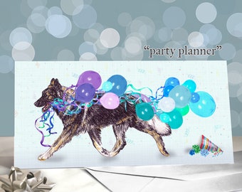 Shiloh Shepherd Dog Birthday Cards / Blank Inside / Celebration Card from the Dog / Dog Mom Birthday Cards / Brown Sable Shepherd