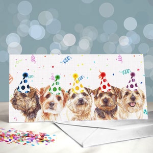 Norfolkterriër verjaardagswenskaarten / cadeau terriër minnaar / blanco binnenkant / kaart van de hond