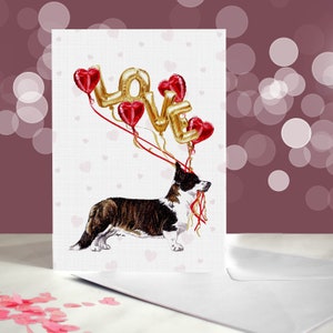 Cardigan Corgi-wenskaart - verscheidenheid aan Welsh Corgi-verjaardagskaarten - I Love You-kaart voor hondenliefhebbers - Funny Valentine van de hond