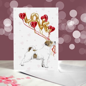 Jack Russell Terrier - Variedad de tarjetas de aniversario de Jack Russell - Tarjeta de "Te amo" para amantes de los perros terrier - Divertido San Valentín de parte del perro