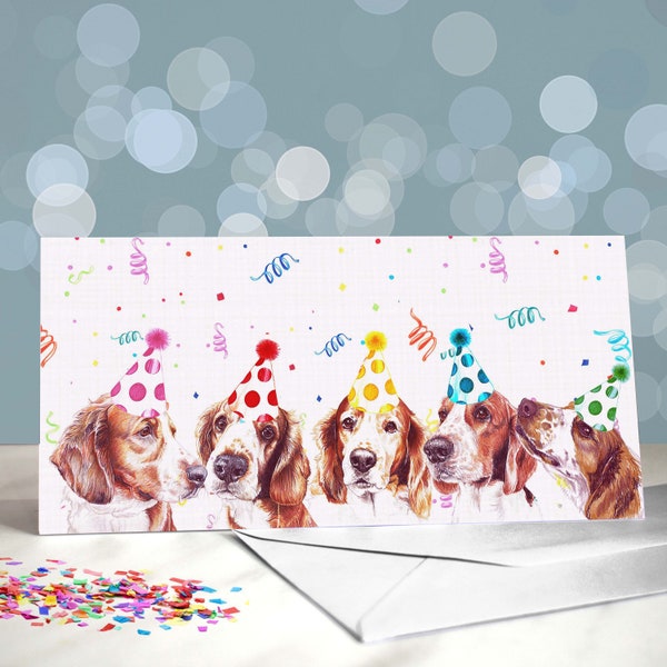 Carte de voeux Welsh Springer Spaniel - Variété de cartes d'anniversaire Gundog / Vierge à l'intérieur / Carte du chien