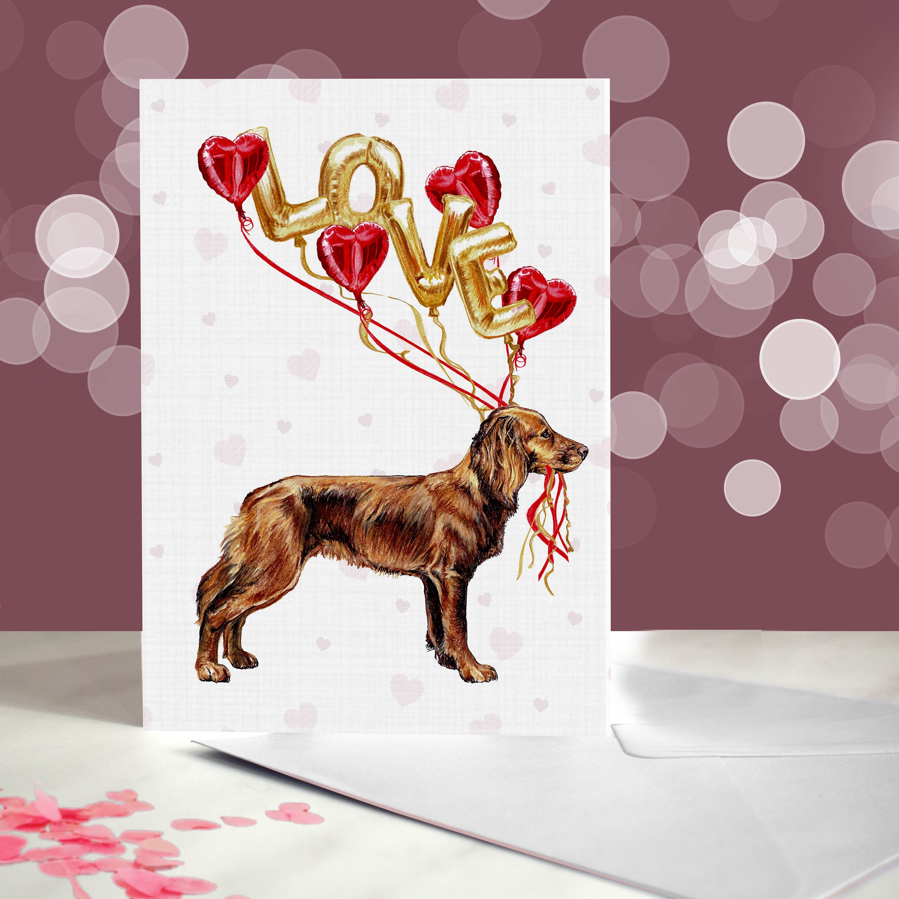 Cute Spaniel Anniversary Card / Valentines Day Card - I Love You More Than Socks