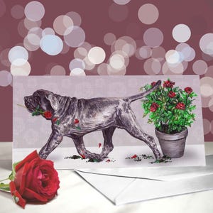 Tarjeta de Mastín Napolitano - Variedad de Tarjetas de Aniversario - Tarjeta de Te Amo para Amantes de los Perros - Divertido San Valentín de un Perro - Mastino Napoletano