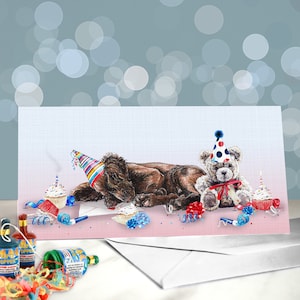 Werktype verjaardagskaarten cocker-spaniëlhond / verscheidenheid aan spaniëlkaarten / blanco binnenkant / verjaardagskaarten hond moeder / cadeau voor jachthondenliefhebbers